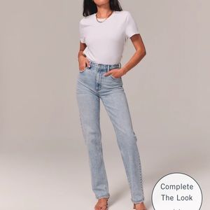 Abercrombie high rise 90s straight jean